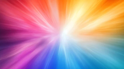 Radial light burst in warm and cool gradient spectrum.