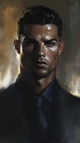 Midnight resolve sharpens beneath burnished studio light