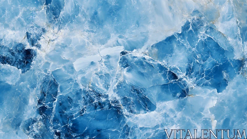 Glacial sapphire fractures in luminous marble dreamscape.