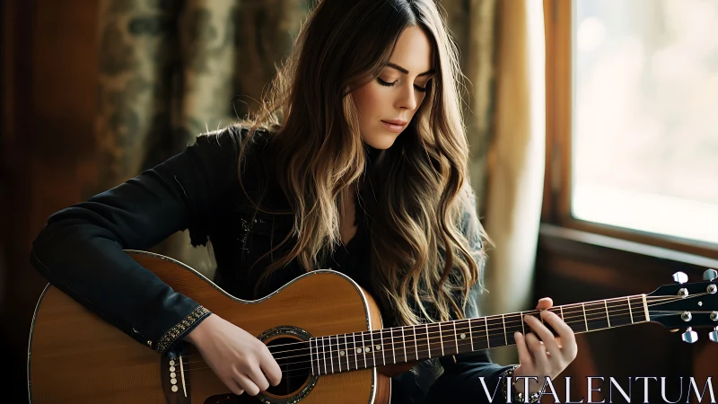 Soft morning chords spill from quiet hands and patient wood