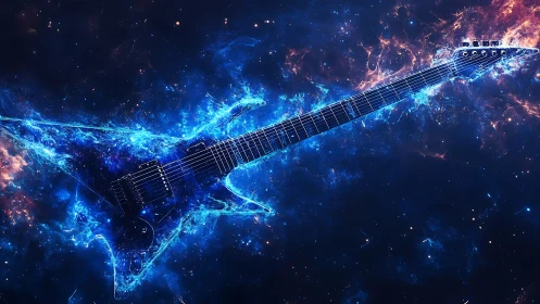 Stellar riffblade guitar ignites a nebula of electric sound.