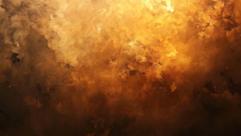 Warm golden abstract texture with soft cloudy brush strokes.