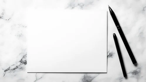 Minimalist writing interface on veined marble substrate.