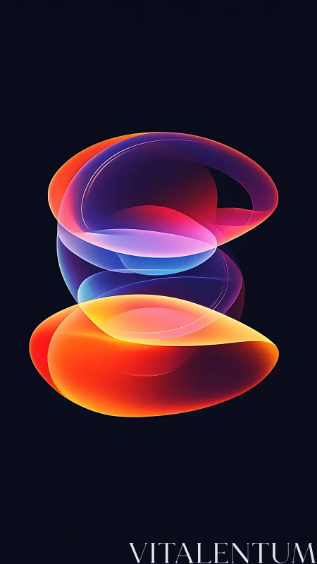 Luminous ribbons of color swirling in quiet cosmic balance.