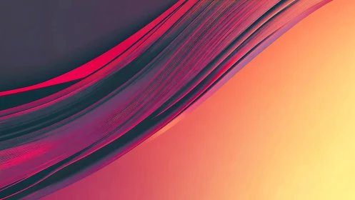 Chromatic ribbon sweep over gradient dusk horizon.