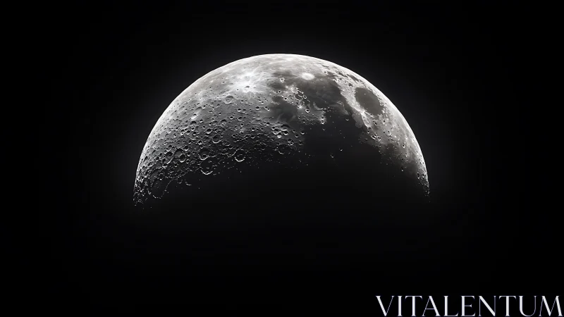 Sharp lunar crescent reveals rugged cratered surface in shadow