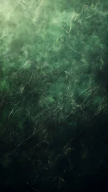 Deep green textured abstract surface with fine cracks.