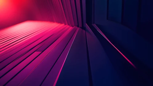 Futuristic geometric abstract background in vibrant neon colors.