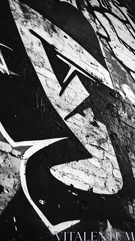 Bold urban graffiti lines dance across a weathered wall