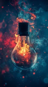 Incandescent bulb rendering with dynamic light and particle effects