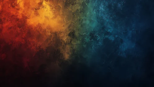 Vibrant abstract gradient blends firelit warmth into deep night