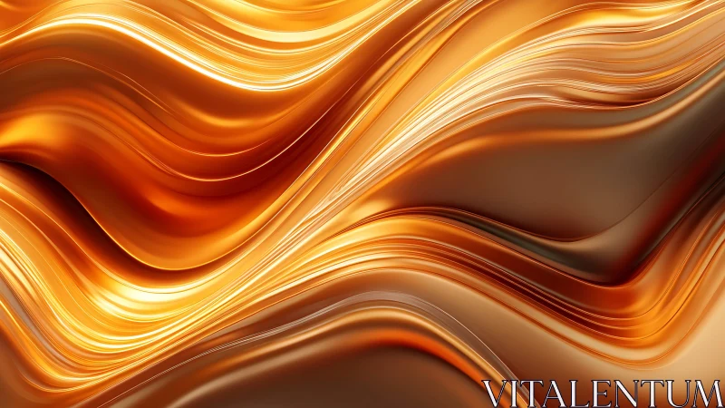 Golden liquid waves flowing in warm luminous motion.
