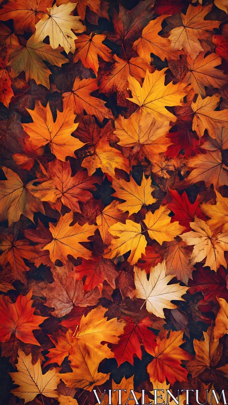 Rustling autumn leaves create a cozy carpet of warm color