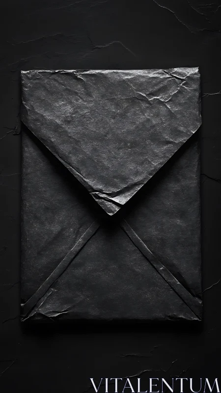 Mysterious black envelope inviting quiet, thoughtful curiosity.
