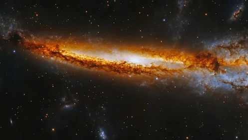 Star-forged river of fire slicing the silent cosmic night.