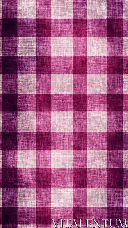Pink checked textile pattern with uniform grid layout.