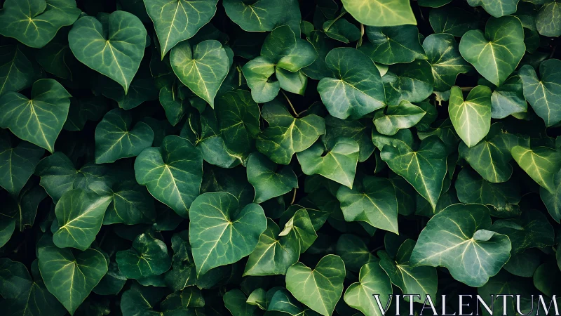 Dense green ivy leaves fill the frame in uniform coverage
