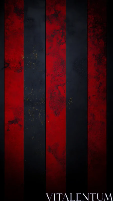 Vertical red and black grunge stripes with subtle metallic flecks.