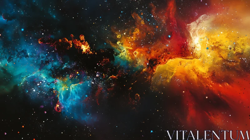 Spectral nebula collision renders high-energy gaseous turbulence