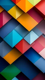 Prismatic paper planes collide in a vivid geometric cascade.