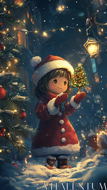 Cozy winter magic with a tiny tree and twinkling lights.