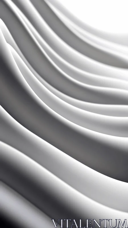 Curved monochrome fabric waves under soft diffused light.