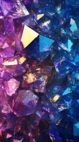 Shimmering galaxy crystals in a glowing color mosaic.