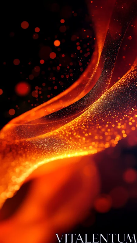 Fluid Waves of Glowing Particles Stream Through Black Space