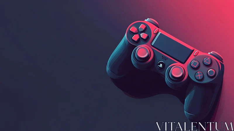 Neon-Bathed Controller Drifts Through Chromatic Twilight.