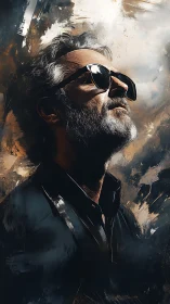 Quiet confidence in sunlight, a cinematic painted portrait.