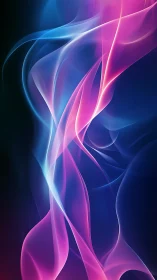 Soft neon waves drifting through a calm midnight glow.