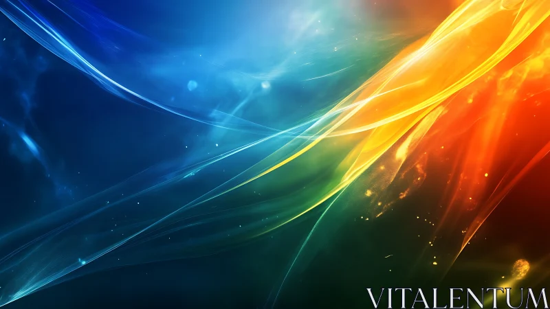 Colorful light waves flow across a deep cosmic gradient