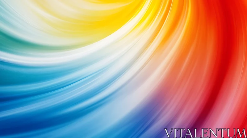 Whirling spectrum currents painting a sunlit color vortex.