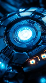 Starlit reactor core humming in electric sapphire halos.