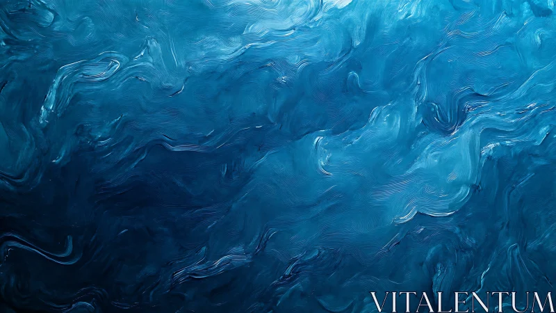 Oceanic blue abstractions with swirling textured currents.