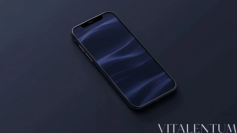 Midnight smartphone lounges under waves of digital starlight