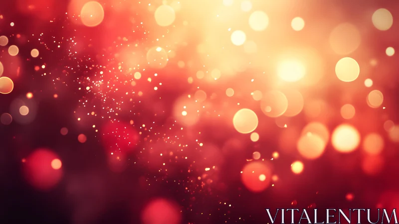 Warm golden bokeh lights abstract background with soft glow.