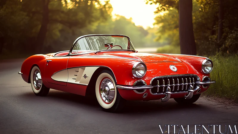 Crimson sunset cruiser parked like a grinning road legend.