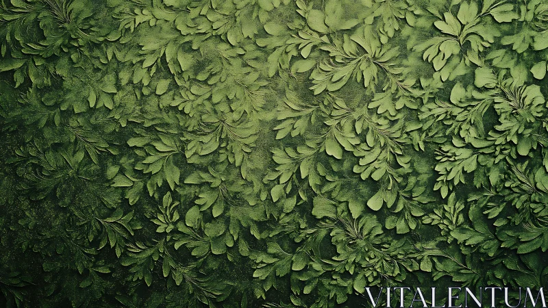 Verdant leaf swirls weaving a calm, textured green dream.