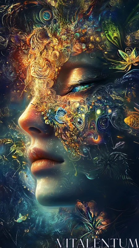 Dreamer’s cosmic garden unfolding behind closed eyes.