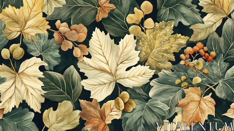 Golden autumn leaves create a cozy seasonal tapestry of color
