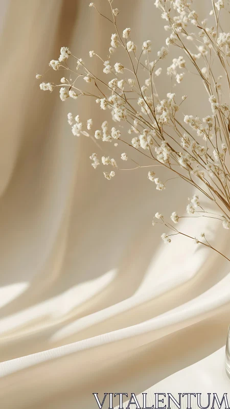 Delicate White Flowers Dance in Soft, Dreamy Light