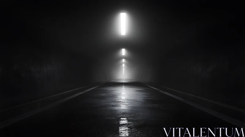 Quiet tunnel glow where darkness slowly meets daylight.