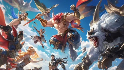 Skyborne champions clash as radiant heroes storm the heavens