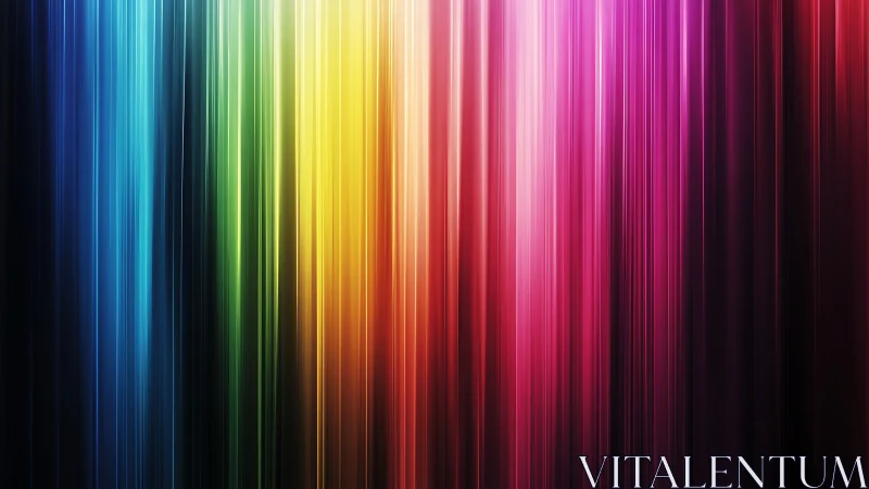 Chromatic light streaks cascade in a vivid vertical spectrum.