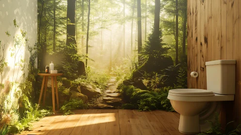 Forest Bathroom Sanctuary Design.