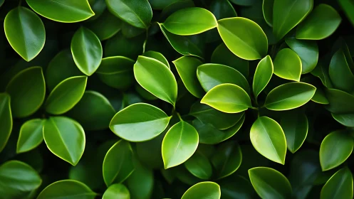Fresh green leaves creating a calm, sunlit garden moment.