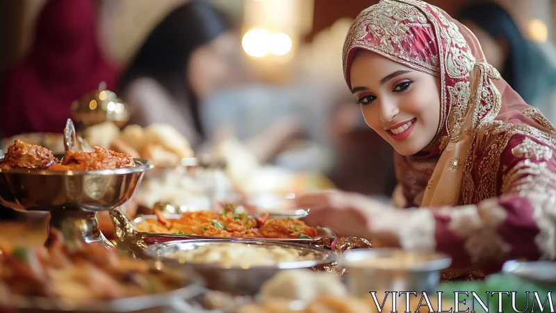 Joyful festive feast shared around a colorful family table.