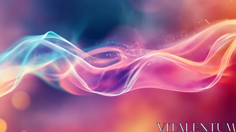 Translucent light wave arcs across vibrant gradient space