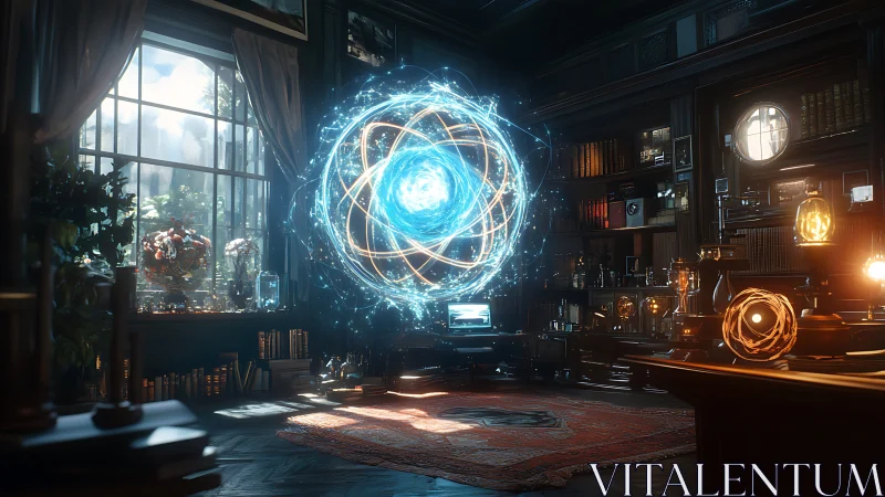 Orbital spellwork rewrites physics inside a sunlit study
